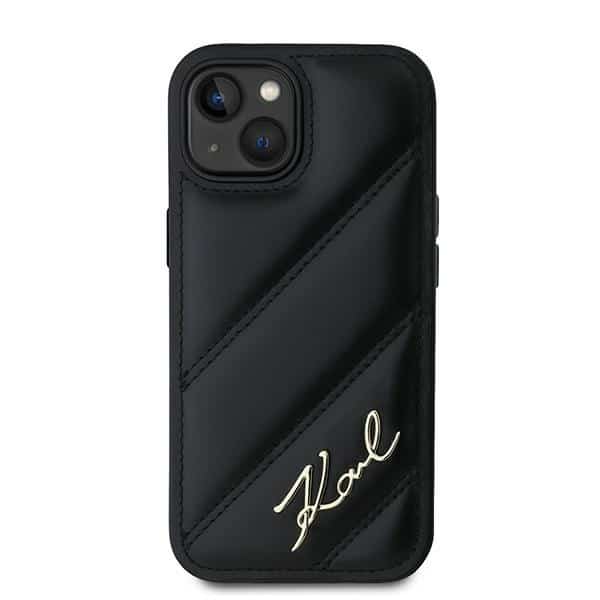 Karl Lagerfeld Diagonal Quilted Script - θήκη για Apple iPhone 14 / 15 13 - Μαύρο - Image 3