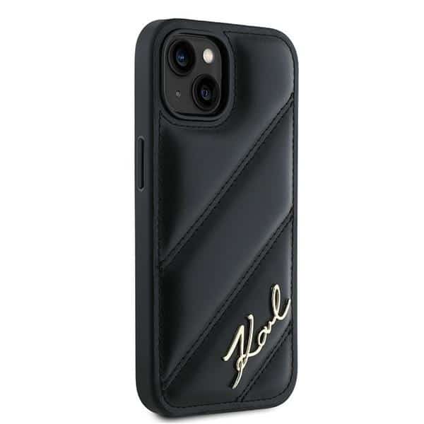 Karl Lagerfeld Diagonal Quilted Script - θήκη για Apple iPhone 14 / 15 13 - Μαύρο - Image 4
