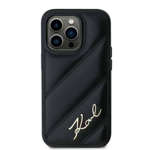 Karl Lagerfeld Diagonal Quilted Script - θήκη για Apple iPhone 14 Pro - Μαύρο - Image 2