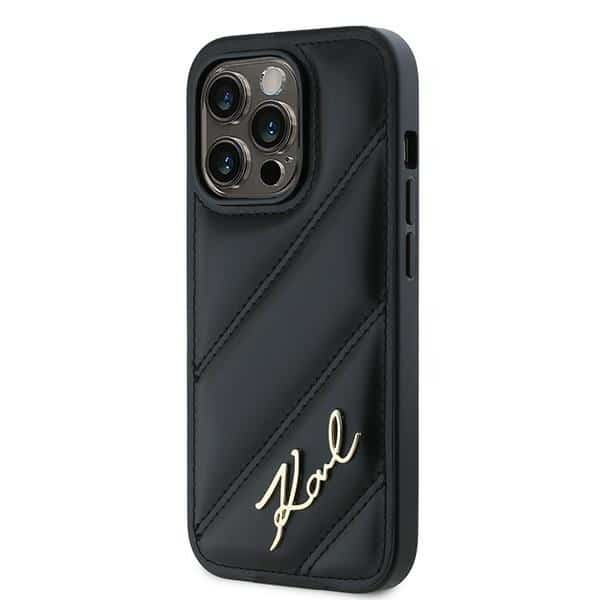 Karl Lagerfeld Diagonal Quilted Script - θήκη για Apple iPhone 14 Pro - Μαύρο - Image 3