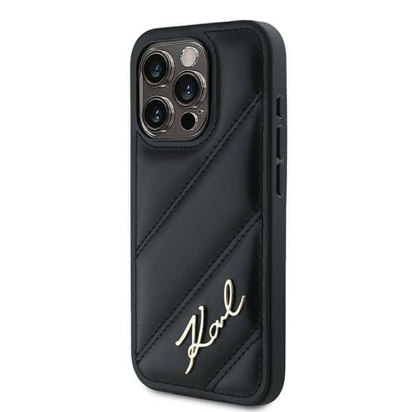Karl Lagerfeld Diagonal Quilted Script - θήκη για Apple iPhone 15 Pro Max - Μαύρο - Image 2