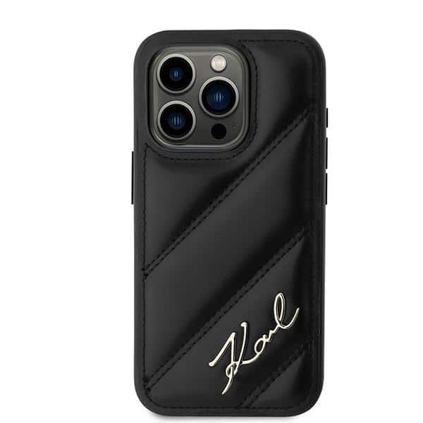 Karl Lagerfeld Diagonal Quilted Script - θήκη για Apple iPhone 15 Pro Max - Μαύρο - Image 3