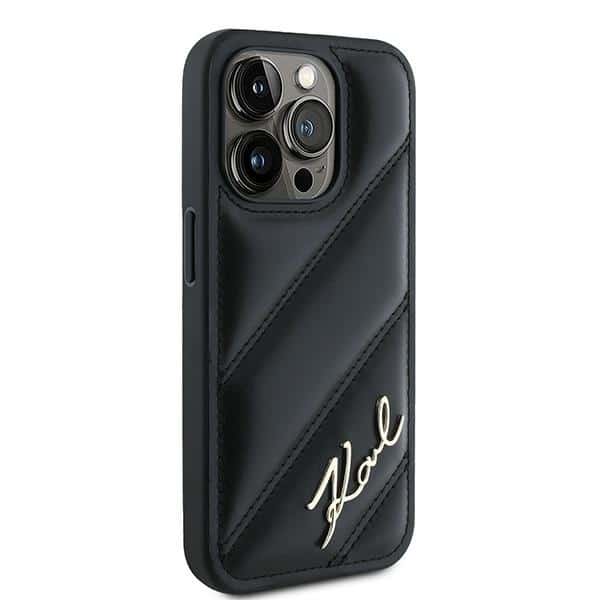 Karl Lagerfeld Diagonal Quilted Script - θήκη για Apple iPhone 15 Pro Max - Μαύρο - Image 4