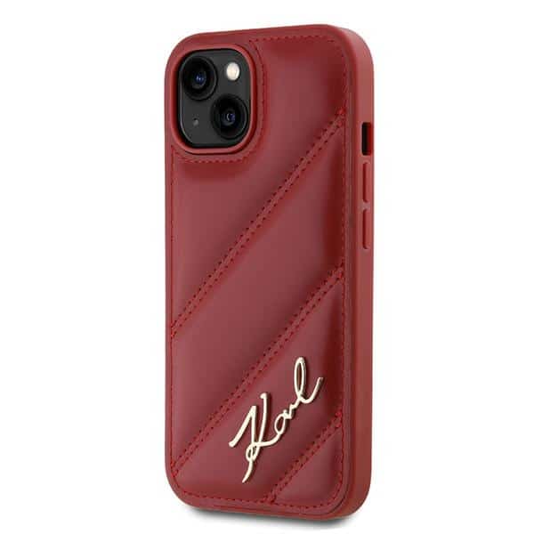 Karl Lagerfeld Diagonal Quilted Script - θήκη για Apple iPhone 15 / 14 13 - Κόκκινο - Image 2