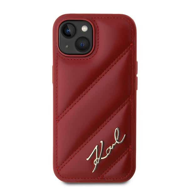 Karl Lagerfeld Diagonal Quilted Script - θήκη για Apple iPhone 15 / 14 13 - Κόκκινο - Image 3
