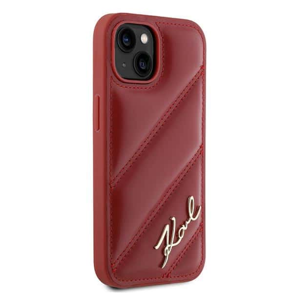Karl Lagerfeld Diagonal Quilted Script - θήκη για Apple iPhone 15 / 14 13 - Κόκκινο - Image 4