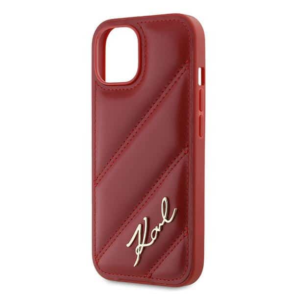 Karl Lagerfeld Diagonal Quilted Script - θήκη για Apple iPhone 15 / 14 13 - Κόκκινο - Image 6