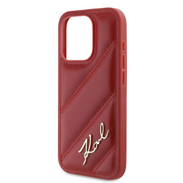 Karl Lagerfeld Diagonal Quilted Script - θήκη για Apple iPhone 15 Pro - Κόκκινο - Image 6