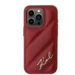 Karl Lagerfeld Diagonal Quilted Script - θήκη για Apple iPhone 15 Pro Max - Κόκκινο - Image 3
