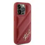 Karl Lagerfeld Diagonal Quilted Script - θήκη για Apple iPhone 15 Pro Max - Κόκκινο - Image 4