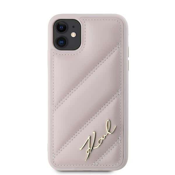 Karl Lagerfeld Diagonal Quilted Script - θήκη για Apple iPhone 11 / XR - Ροζ - Image 3