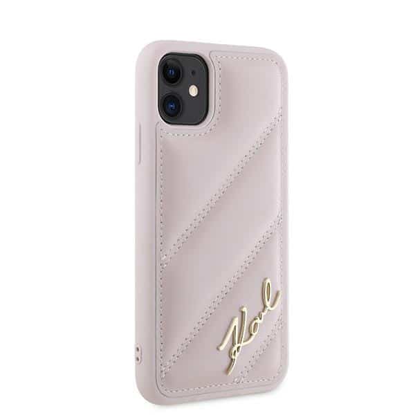 Karl Lagerfeld Diagonal Quilted Script - θήκη για Apple iPhone 11 / XR - Ροζ - Image 4