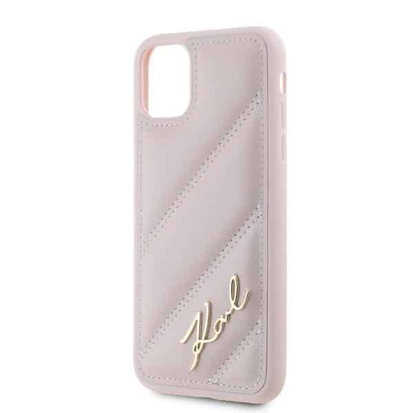 Karl Lagerfeld Diagonal Quilted Script - θήκη για Apple iPhone 11 / XR - Ροζ - Image 6