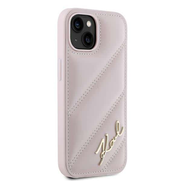 Karl Lagerfeld Diagonal Quilted Script - θήκη για Apple iPhone 15 Plus / 14 - Ροζ - Image 4