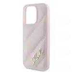 Karl Lagerfeld Diagonal Quilted Script - θήκη για Apple iPhone 15 Pro - Ροζ - Image 6