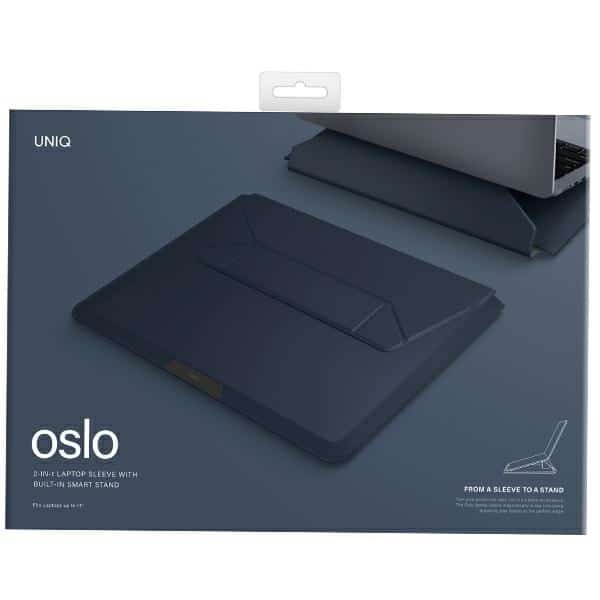 UNIQ θήκη Oslo για laptop 14" σε χρώμα μπλε ναυτικό/γρανάτη - Image 7