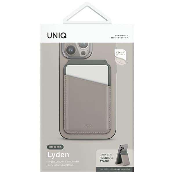 UNIQ Lyden DS μαγνητικό πορτοφόλι RFID και βάση τηλεφώνου σε χρώμα λευκό-πράσινο λειχήνης - Image 6
