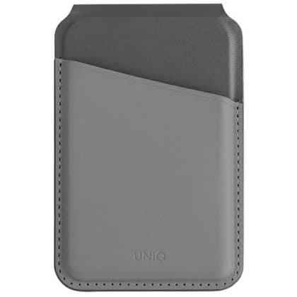 UNIQ Lyden DS μαγνητικό πορτοφόλι RFID και βάση τηλεφώνου γκρι-μαύρο/charcoal grey-black