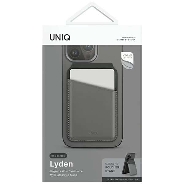 UNIQ Lyden DS μαγνητικό πορτοφόλι RFID και βάση τηλεφώνου γκρι-μαύρο/charcoal grey-black - Image 6