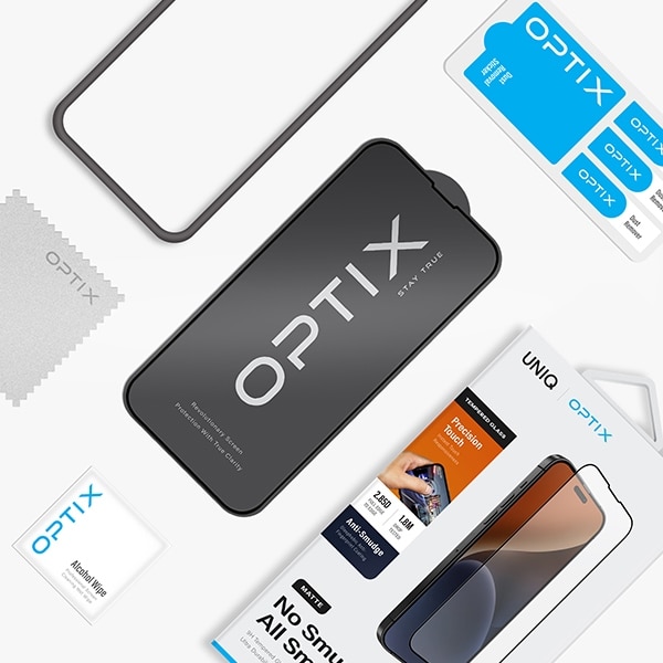 UNIQ Optix Matte Προστασία Οθόνης για iPhone 15 Plus 6.7" / 14 Pro Max 6.7" με ματ τζάμι ασφαλείας και εφαρμογέα - Image 5