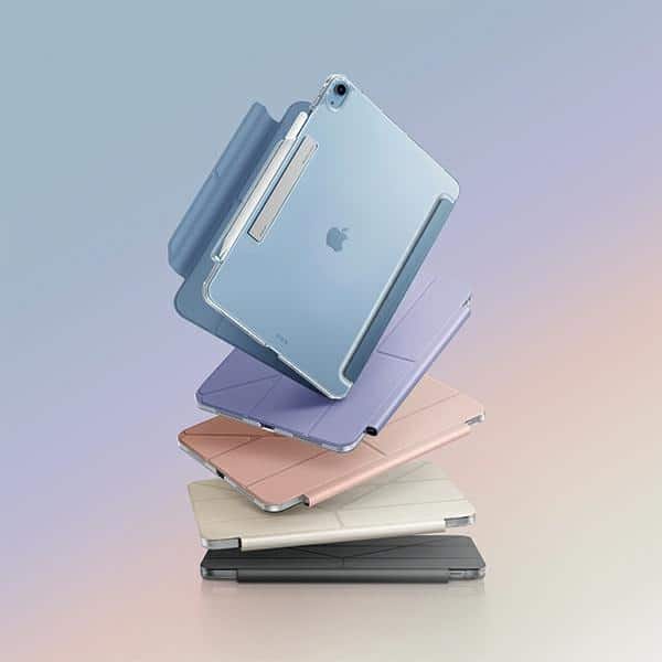 UNIQ θήκη Camden Click για iPad Air 11" (2024) μπεζ/κοκκινιά - Image 9