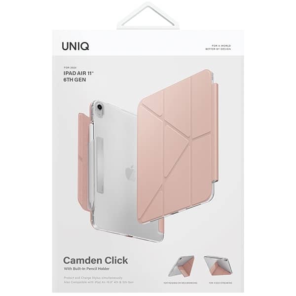 UNIQ θήκη Camden Click για iPad Air 11" (2024) ροζ/ροζ χαραυγή - Image 10
