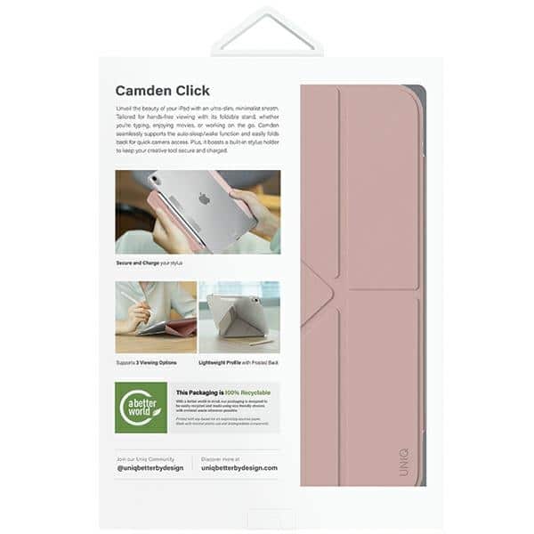 UNIQ θήκη Camden Click για iPad Air 11" (2024) ροζ/ροζ χαραυγή - Image 11