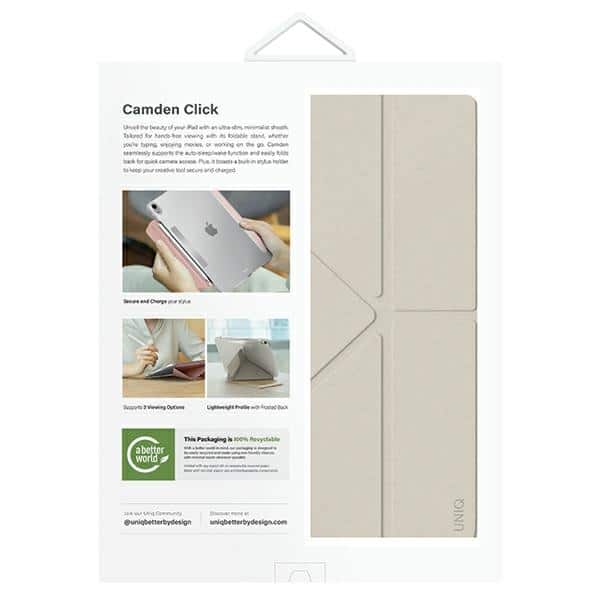 UNIQ θήκη Camden Click για iPad Air 13" (2024) μπεζ/κοκκινωπό - Image 11