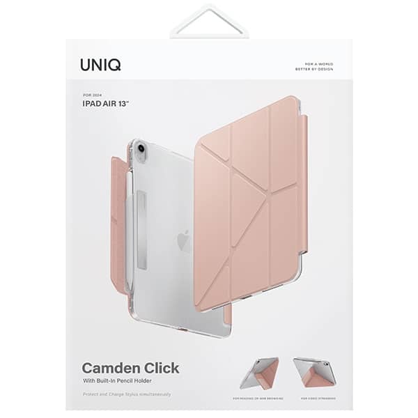 UNIQ θήκη Camden Click για iPad Air 13" (2024) ροζ/ροζ ρουμπίνι - Image 10