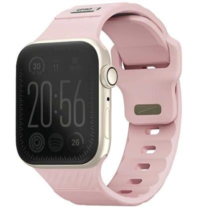 UNIQ pasek Stride Apple Watch Series 1/2/3/4/5/6/7/8/9/SE/SE2 38/40/41mm FKM Rubber Strap różowy/pale pink