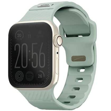 UNIQ pasek Stride Apple Watch Series 1/2/3/4/5/6/7/8/9/SE/SE2 38/40/41mm FKM Rubber Strap miętowy/iceplant green
