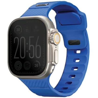 UNIQ pasek Stride Apple Watch Series 1/2/3/4/5/6/7/8/9/SE/SE2/Ultra/Ultra 2 42/44/45/49mm FKM Rubber Strap niebieski/cobalt blue