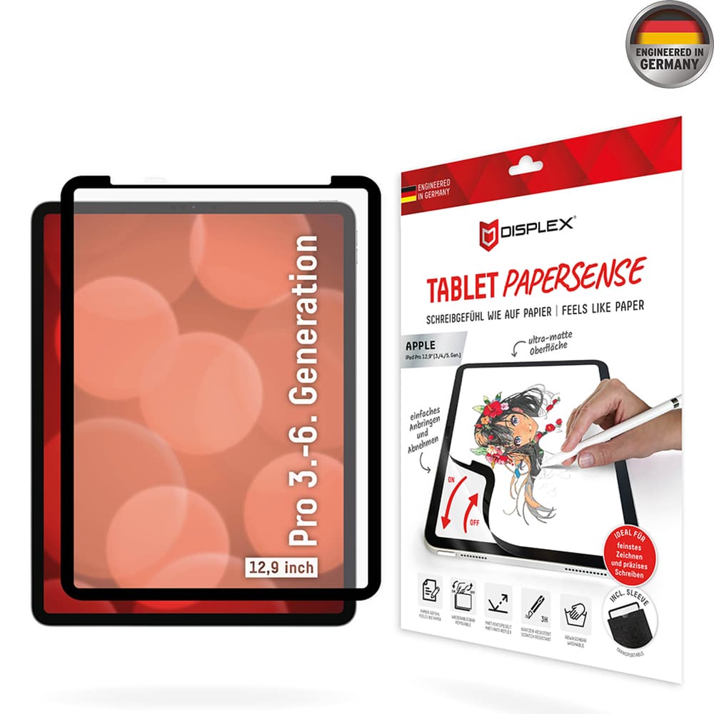 Displex - Premium Tablet PaperSense - iPad Pro 12.9 (2018 / 2020 / 2021 / 2022) - Μαύρο - Image 2