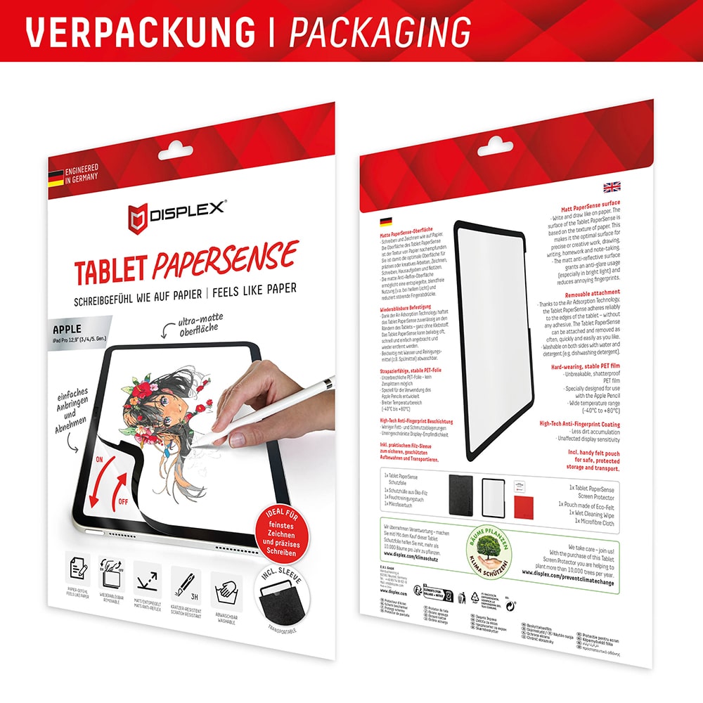 Displex - Premium Tablet PaperSense - iPad Pro 12.9 (2018 / 2020 / 2021 / 2022) - Μαύρο - Image 8