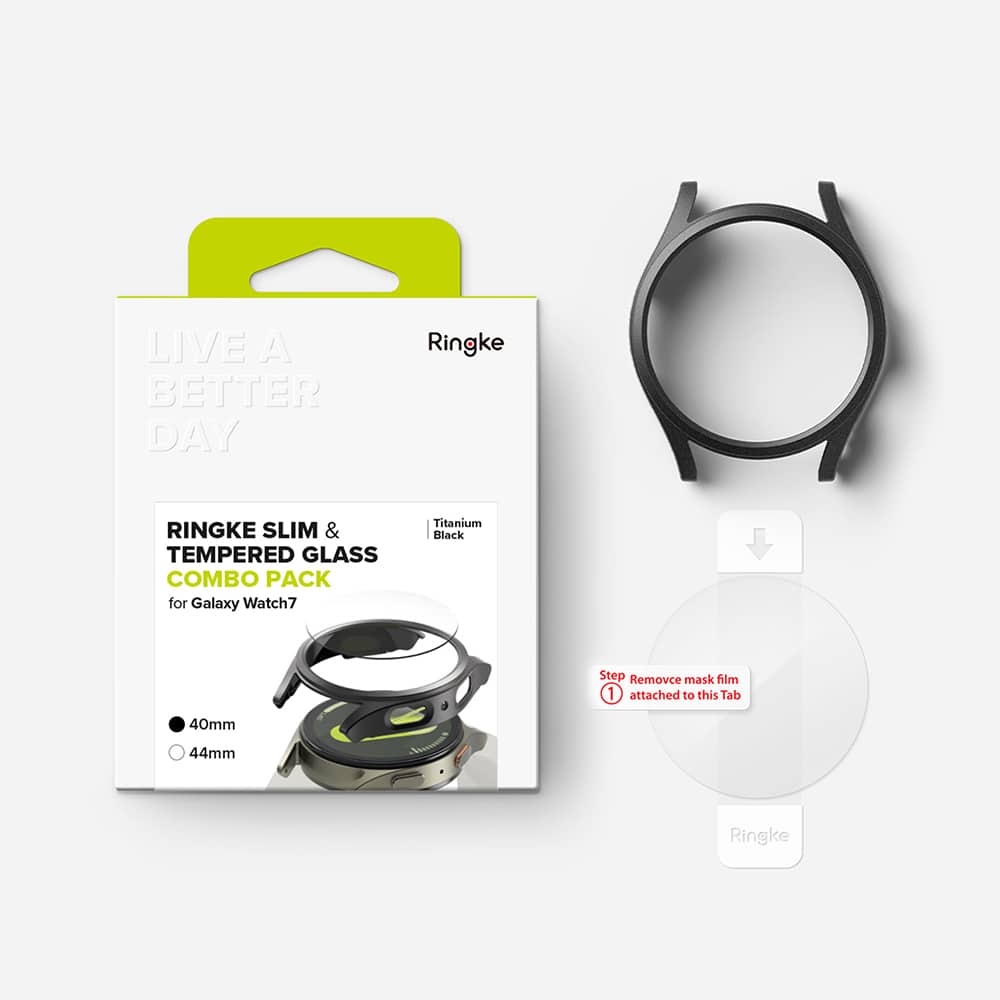 Ringke - Slim + Screen Protector - Samsung Galaxy Watch7 40mm - Μαύρο Τιτάνιο - Image 8