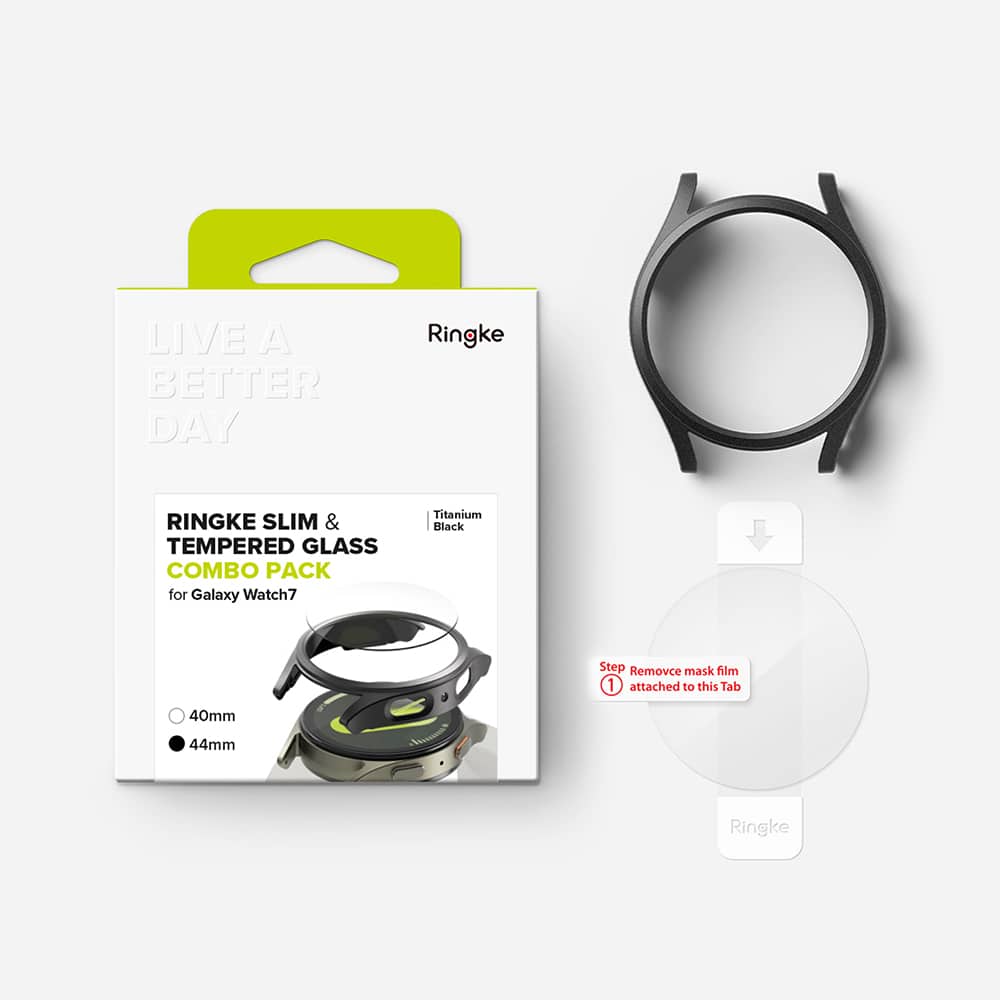 Ringke - Slim + Προστατευτικό Οθόνης - Samsung Galaxy Watch7 44mm - Τιτάνιο Μαύρο - Image 8