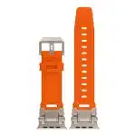 Techsuit - Watchband (W064) - Apple Watch 1/2/3/4/5/6/7/8/9/10/SE/SE 2/Ultra/Ultra 2 (42/44/45/46/49mm) - Titanium Silver Orange - Image 7