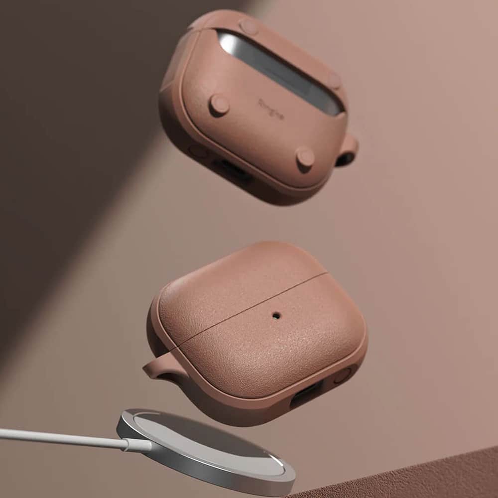 Ringke - Θήκη Προστασίας Onyx Magnetic - για Samsung Galaxy Buds 3 / 3 Pro, Μη Ολισθηρή Υφή, Οπή Carabiner - Constant Coral - Image 8
