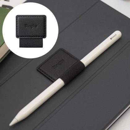 Ringke - Βάση stylus (1 πακέτο) - Οικολογικό Δέρμα, Ύφασμα, Ελαστικό - Μαύρο