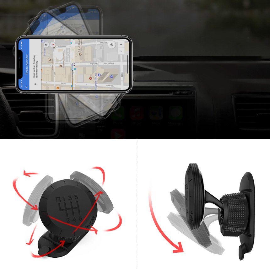 Ringke - Βάση Αυτοκινήτου - Σχεδιασμός Gear Mount για Ταμπλό - Μαύρο - Image 5