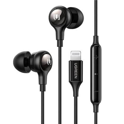 Ugreen - Στερεοφωνικά Ακουστικά (30631) - In-Ear με Σύνδεσμο Lightning - Μαύρο