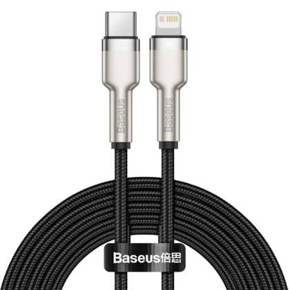 Baseus - Δεδομένα Καλώδιο Cafule Series Metal (CATLJK-B01) - Type-C σε Lightning, 20W, 2m - Μαύρο