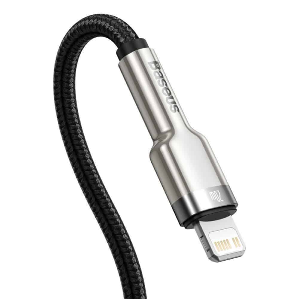 Baseus - Δεδομένα Καλώδιο Cafule Series Metal (CATLJK-B01) - Type-C σε Lightning, 20W, 2m - Μαύρο - Image 4