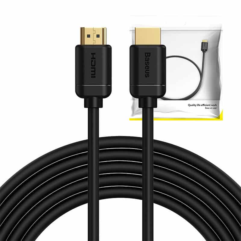 Baseus Καλώδιο 2xHDMI 2.0 4K 60Hz, 3D, HDR, 18Gbps, 5m (Μαύρο) - Image 9