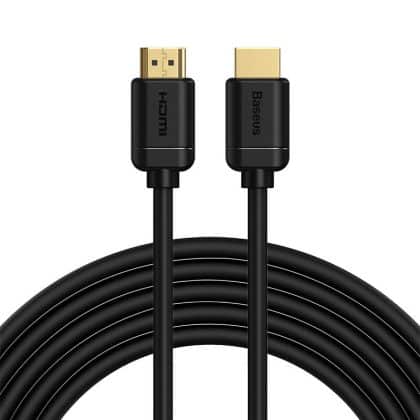 Baseus Καλώδιο 2xHDMI 2.0 4K 60Hz, 3D, HDR, 18Gbps, 5m (Μαύρο)