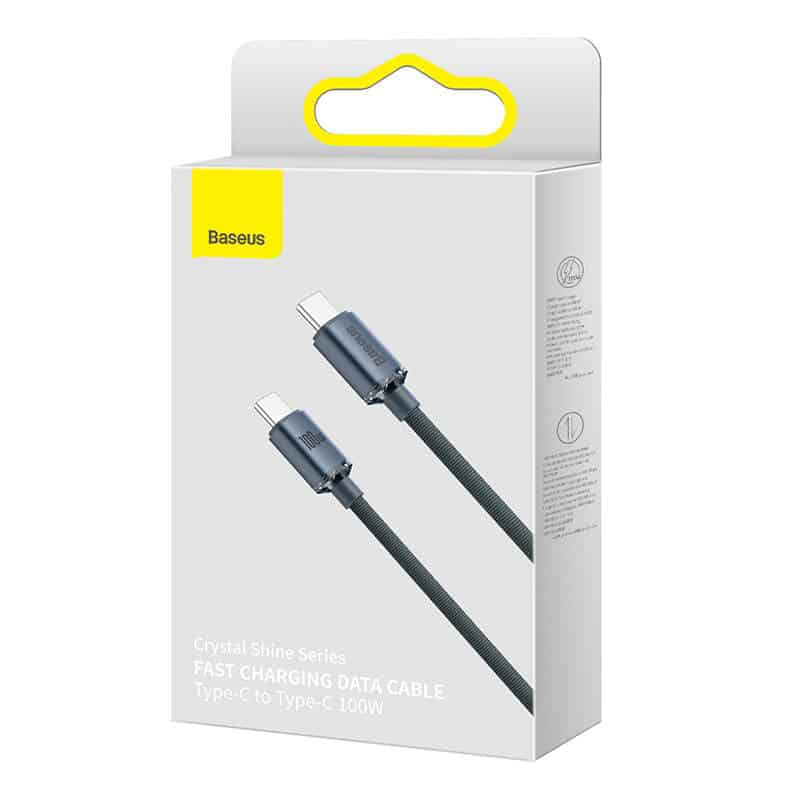 Baseus Καλώδιο USB-C σε USB-C Crystal Shine, 100W, 2m (Μαύρο) - Image 7