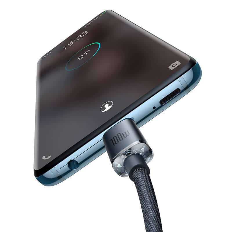 Baseus Καλώδιο USB-C σε USB-C Crystal Shine, 100W, 2m (Μαύρο) - Image 6