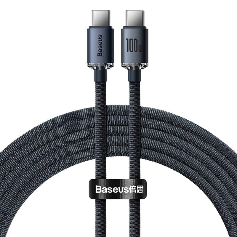 Baseus Καλώδιο USB-C σε USB-C Crystal Shine, 100W, 2m (Μαύρο) - Image 2