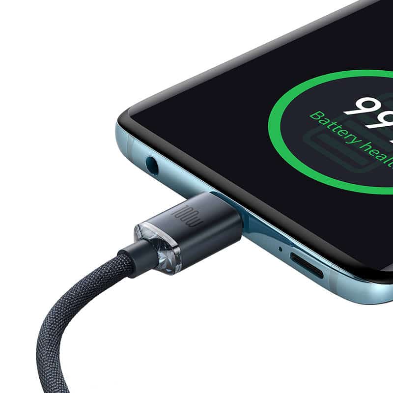 Baseus Καλώδιο USB-C σε USB-C Crystal Shine, 100W, 2m (Μαύρο) - Image 3