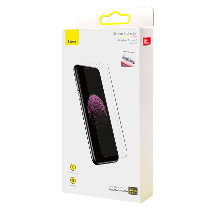 Baseus Προστατευτικό Οθόνης Tempered Glass 0.3mm Full Face για iPhone XS Max/11 Pro Max 6.5'' (2τμχ) (Διαφανές) - Image 6